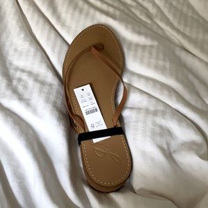 J crew Capri sandals in leather, roasted pecan, 9.5 9H, new with tags